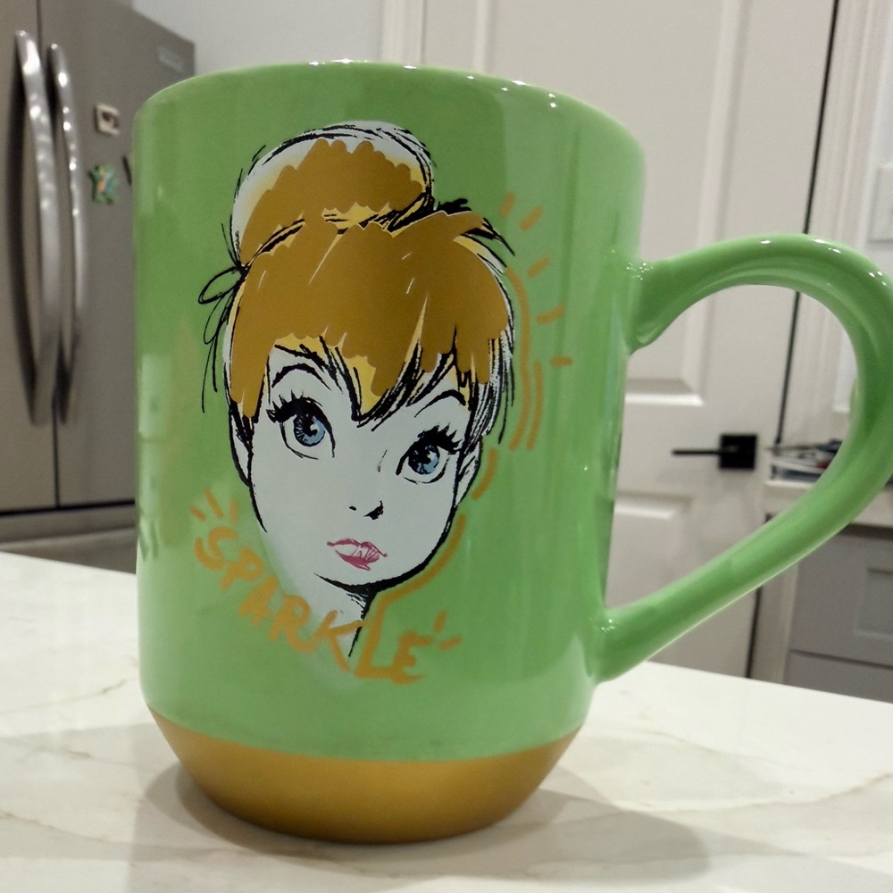 Disney Tinker Bell Sparkle Mug - Green and Gold